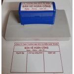 Dấu hoàn công 12 x 6 cm liền mực