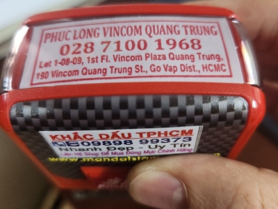 Cung cấp dịch vụ làm con dấu trong ngày | LÊ GIANG