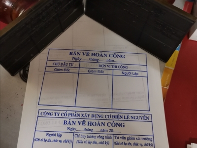 Khắc dấu bản vẽ hoàn công | Chất lượng đảm bảo