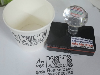 Khắc dấu đóng ly chai bình từ mọi chất liệu tại TPHCM | Lê Giang