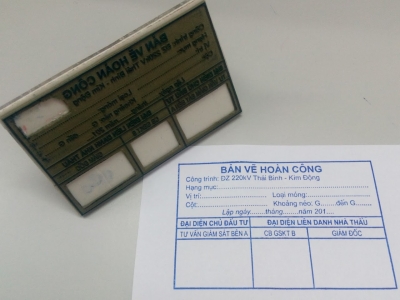 Khắc dấu hoàn công nhanh chóng | Màu mực đóng dấu chuẩn xác