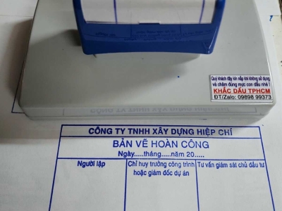 Khắc dấu hoàn công liền mực - Đơn vị chuyên khắc dấu giá rẻ