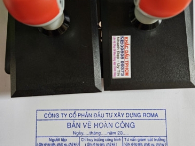 Khắc dấu hoàn công thi công bản vẽ dự án công trình uy tín, giá tốt