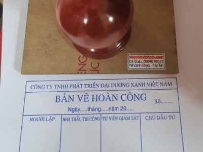 Khắc mộc dấu bản vẽ hoàn công - Làm mộc lấy liền siêu nhanh