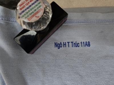 Khắc Con Dấu In Tên Lên Quần Áo - Bền Màu, Không Trôi Lấy Liền TPHCM