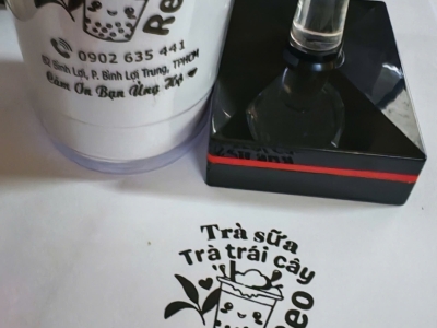Con Dấu In Logo Lên Ly Trà Sữa - Sẫc Nét, Lấy Liền TPHCM 