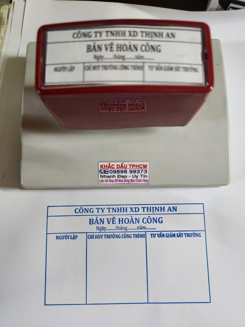 làm mộc dấu hoàn công lấy ngay trong ngày